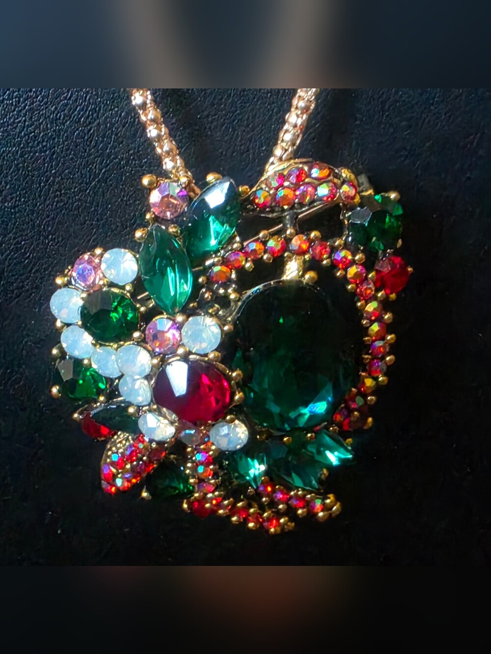 New with tag stunning Betsey Johnson crystal pendant necklace or brooch